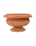 Oval Terracotta Chalice Vase